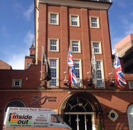Last day at the newly refurbished St James hotel Nottingham finishing off a 96 window repair and refurbishment project: Click Here To View Larger Image